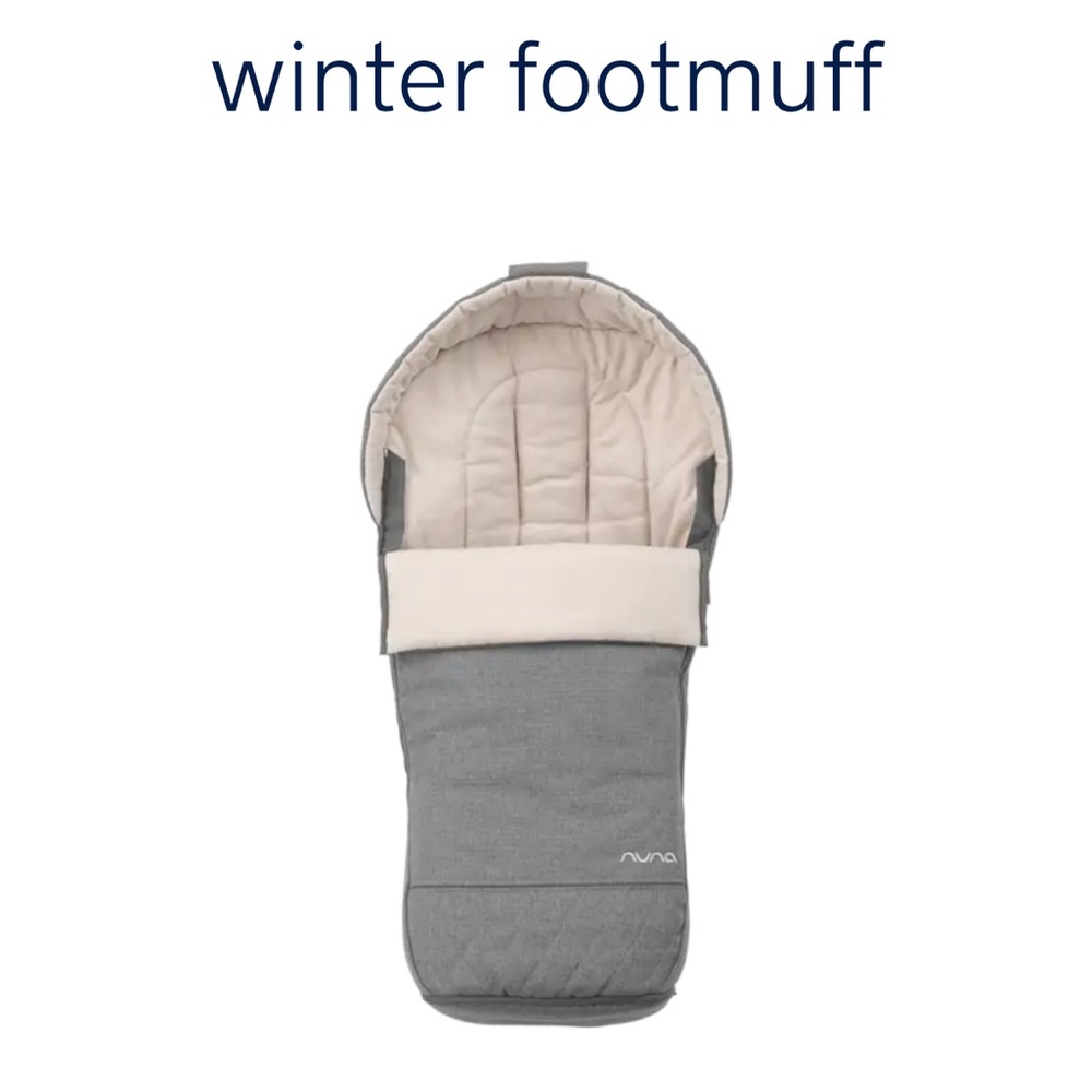 Nuna luxuries winter footmuff for stroller or carry cot.
